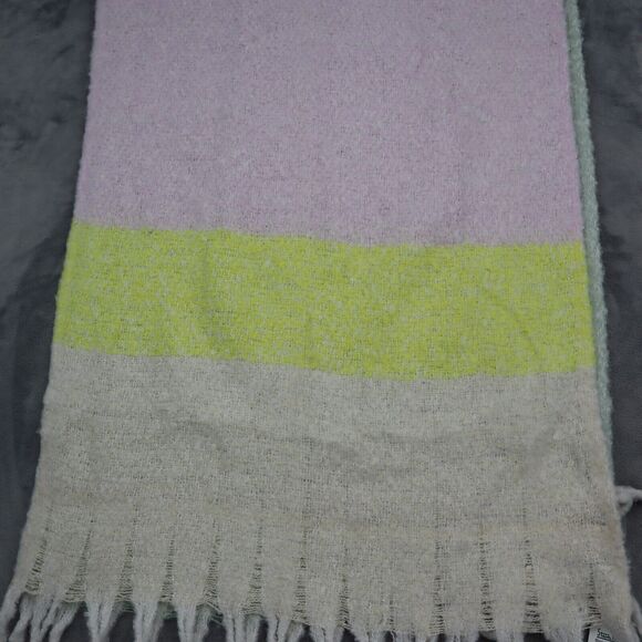 Studio Select Scarf Shawl Womans One Size Color Block Fringed New - Picture 7 of 16